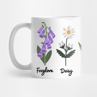 Foxglove Daisy Tulip Mug